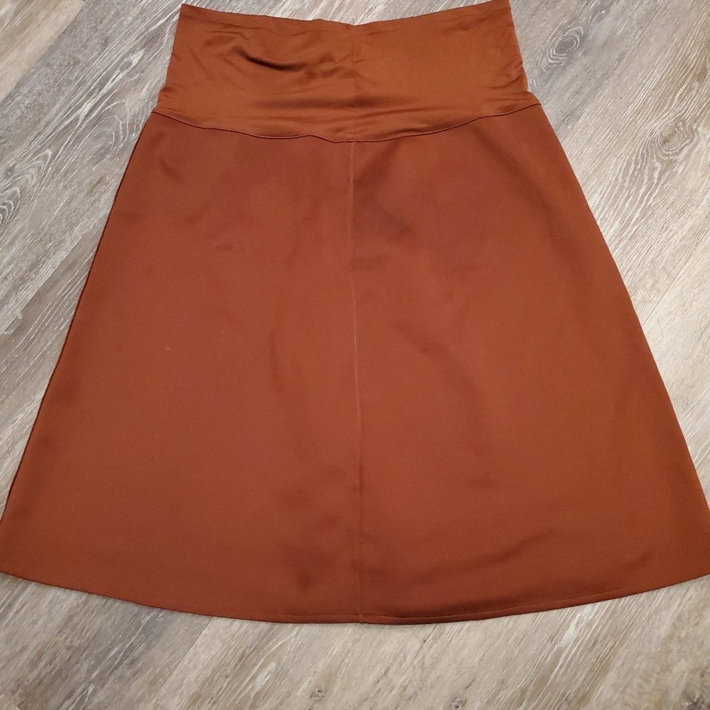 Lime A-line Burned Orange/Rust Skirt